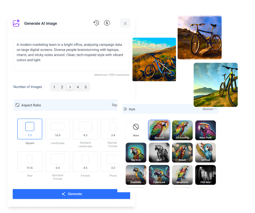 Comprehensive AI toolkit for content creation